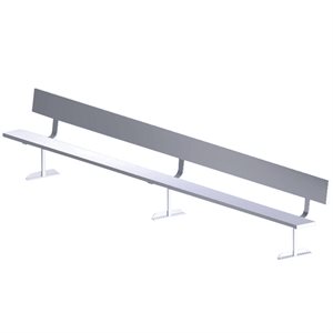 Aluminum removable bench with back